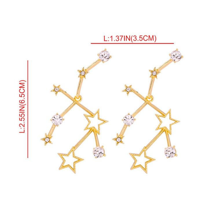 Star Alloy Prom Earrings