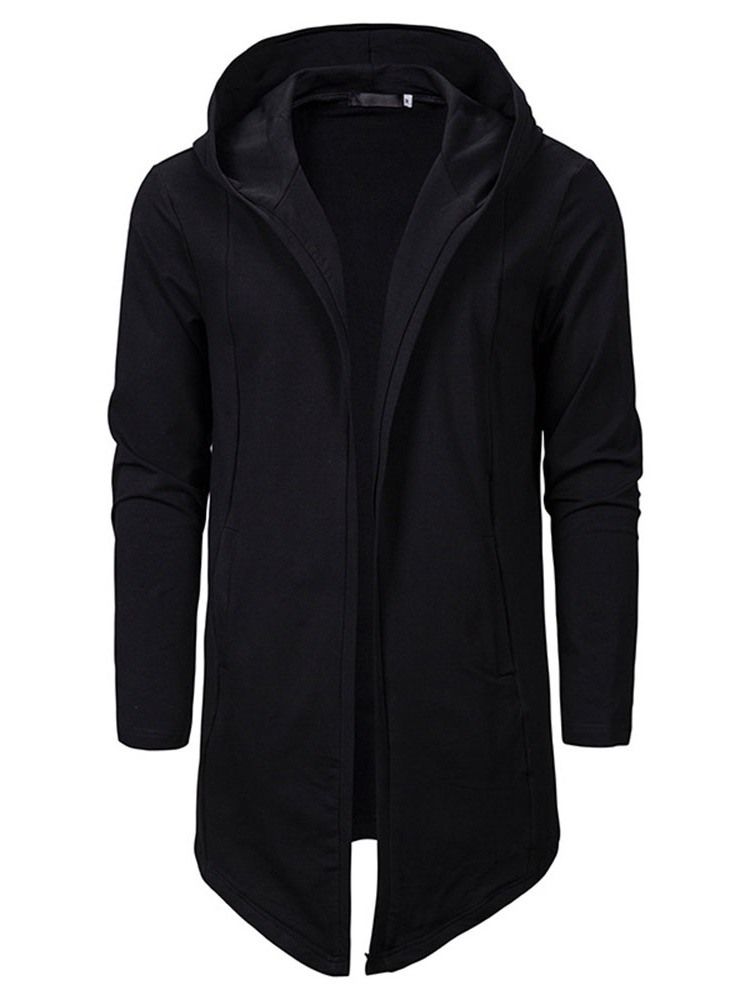 Cardigan Plain Slim Hoodies För Män