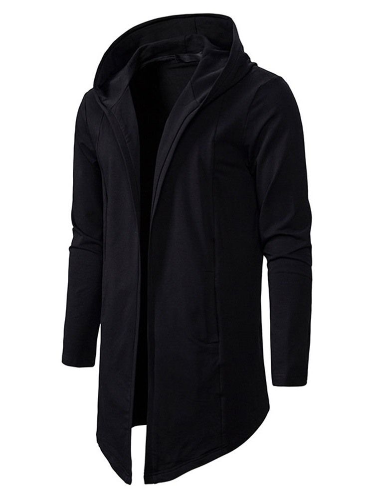 Cardigan Plain Slim Hoodies För Män