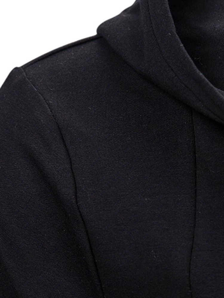 Cardigan Plain Slim Hoodies För Män