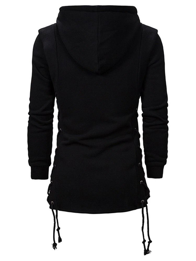 Cardigan Plain Zipper Slim Hoodies För Män