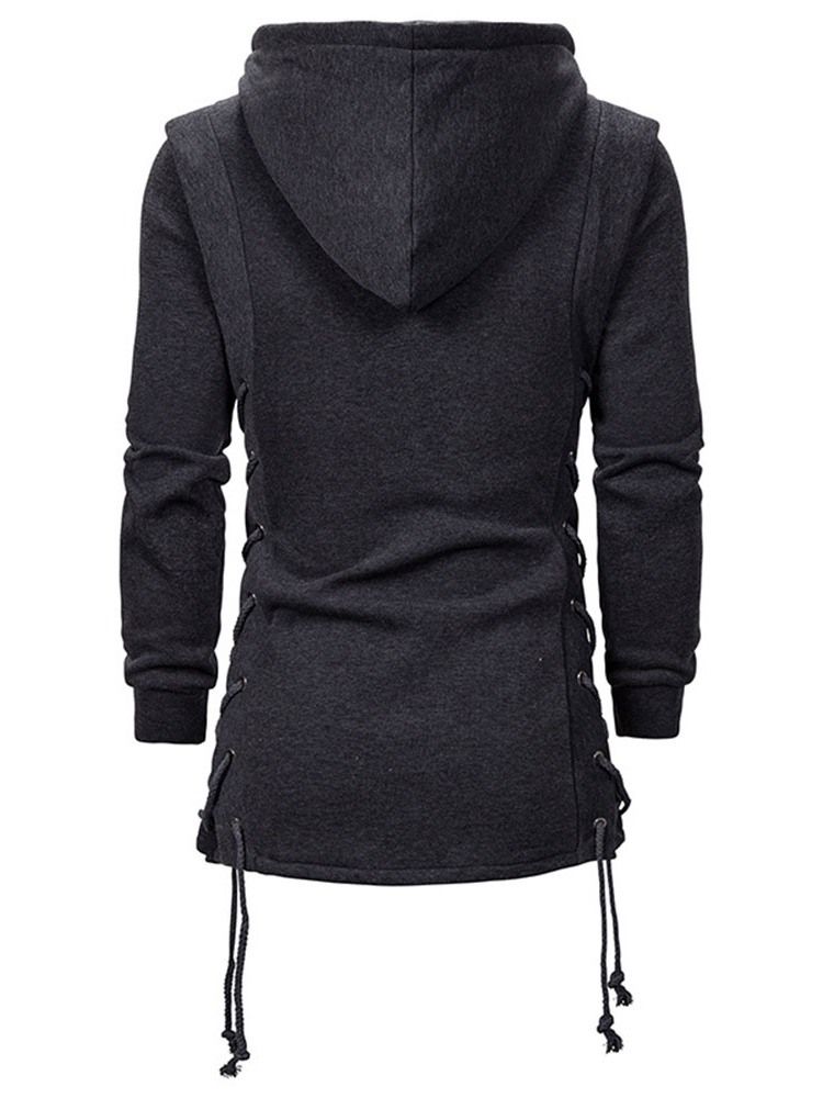 Cardigan Plain Zipper Slim Hoodies För Män