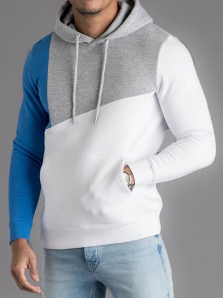 Color Block Thick Fall Pullover Herrtröjor