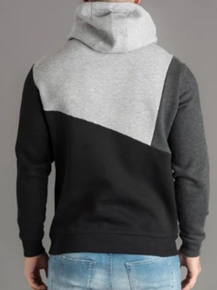 Color Block Thick Fall Pullover Herrtröjor