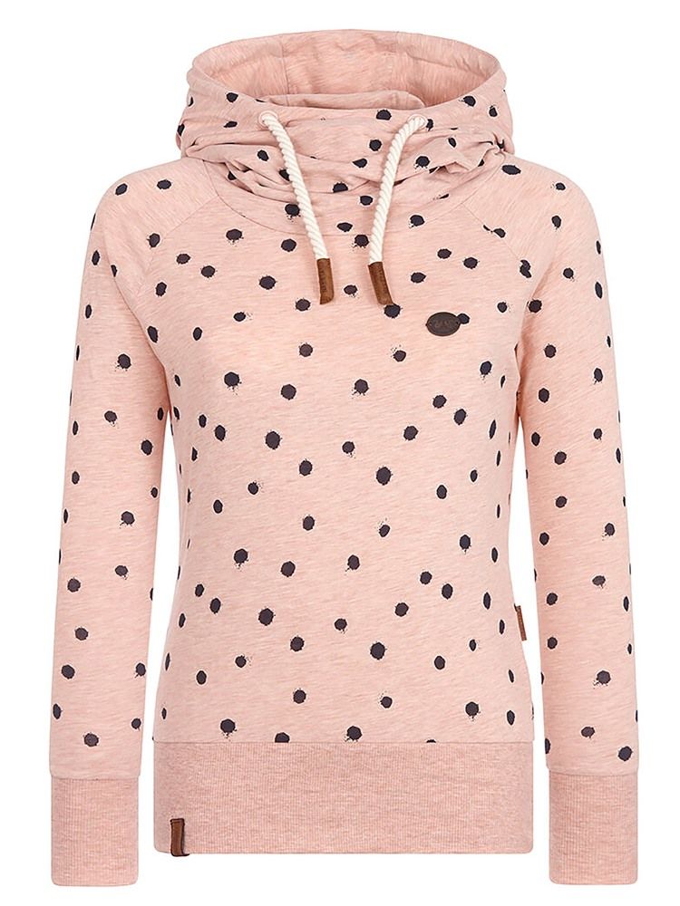 Polka Dots Print Hooded Långärmad Cool Hoodie