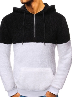 Pullover Pocket Fleece Casual Hoodies För Män