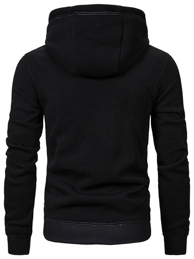 Pullover Pocket Plain Slim Slim Hoodies För Män