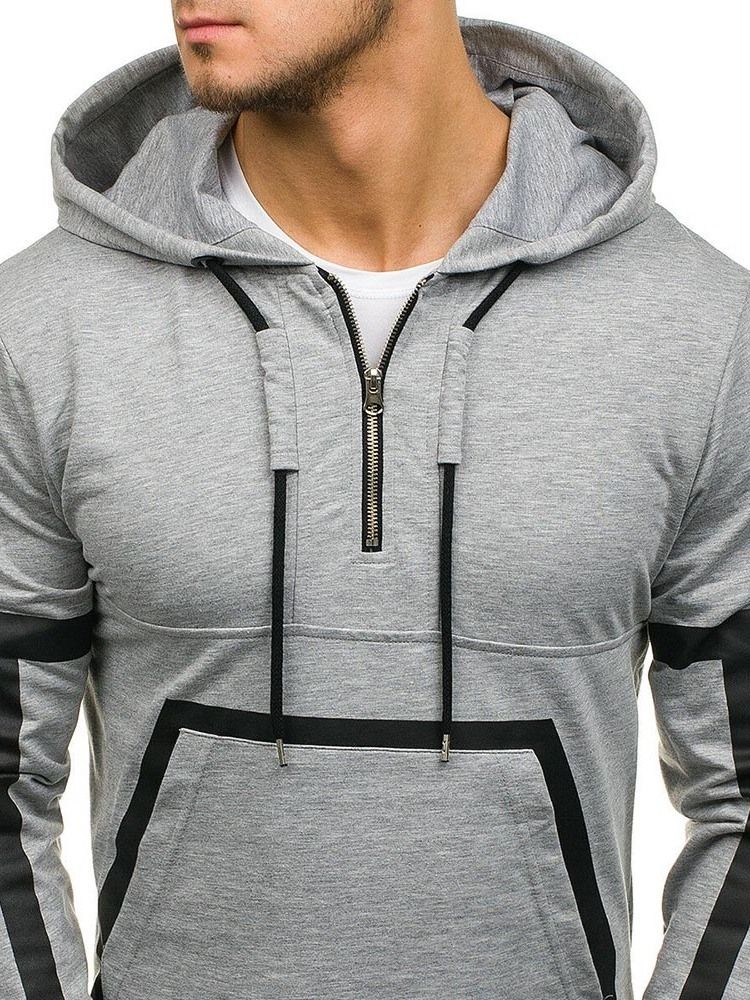 Pullover Regular Stripe Casual Hoodies För Män