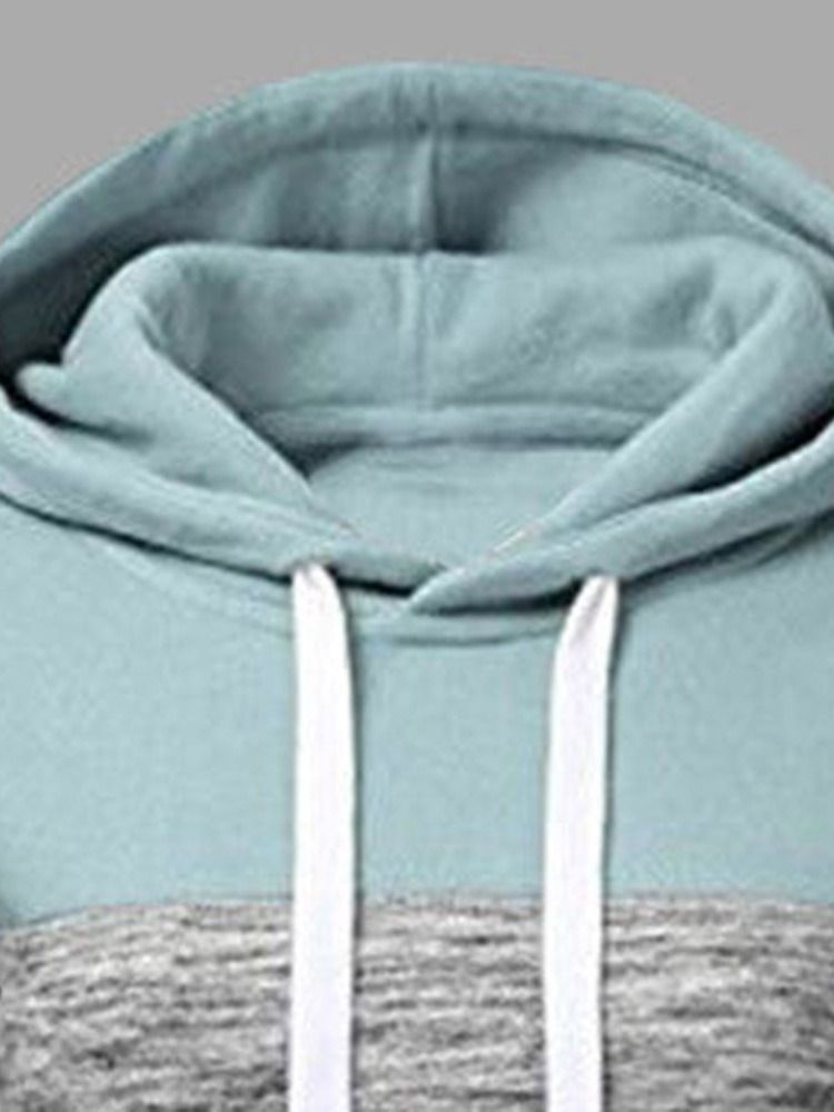 Regular Color Hooded Hoodie För Kvinnor