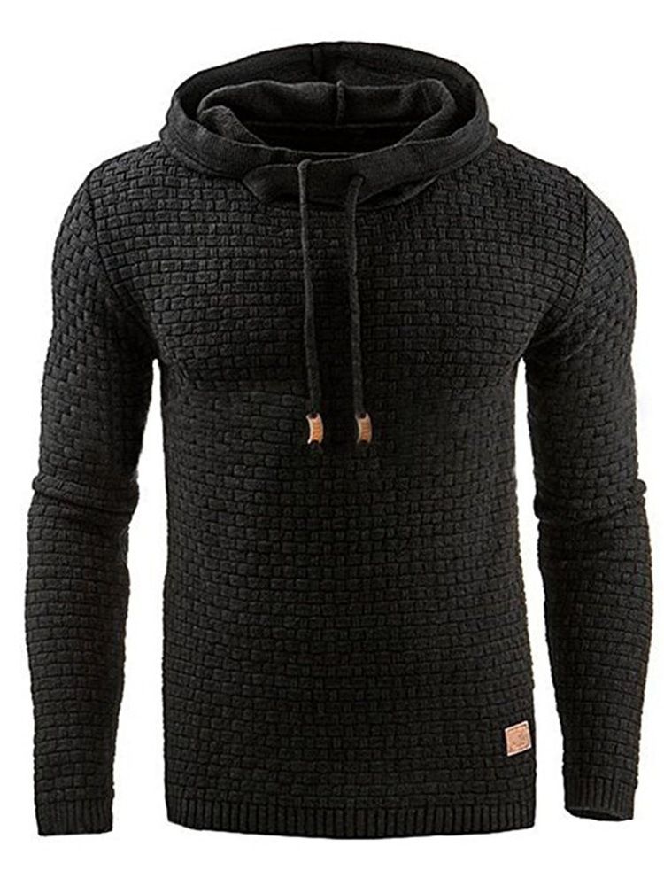 Tjock Plain Pullover Winter Pullover Herrtröjor