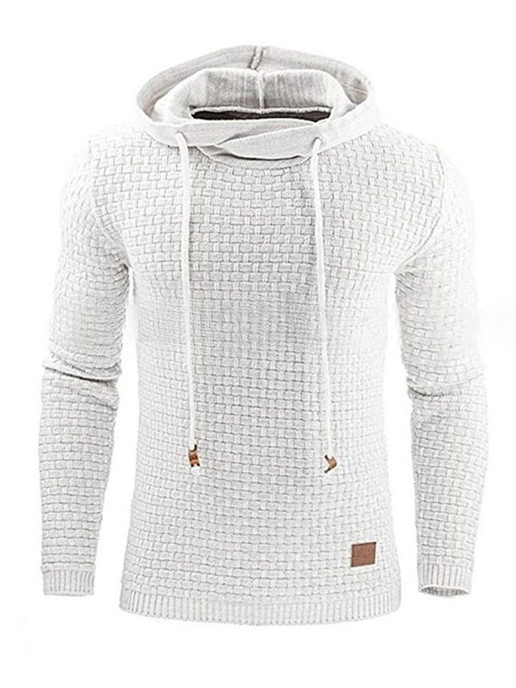 Tjock Plain Pullover Winter Pullover Herrtröjor