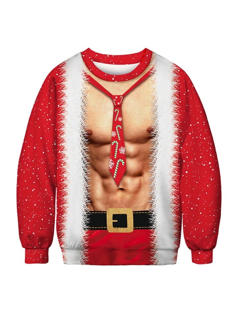 Ugly Christmas Pullover Funny 3d Print Herrtröja