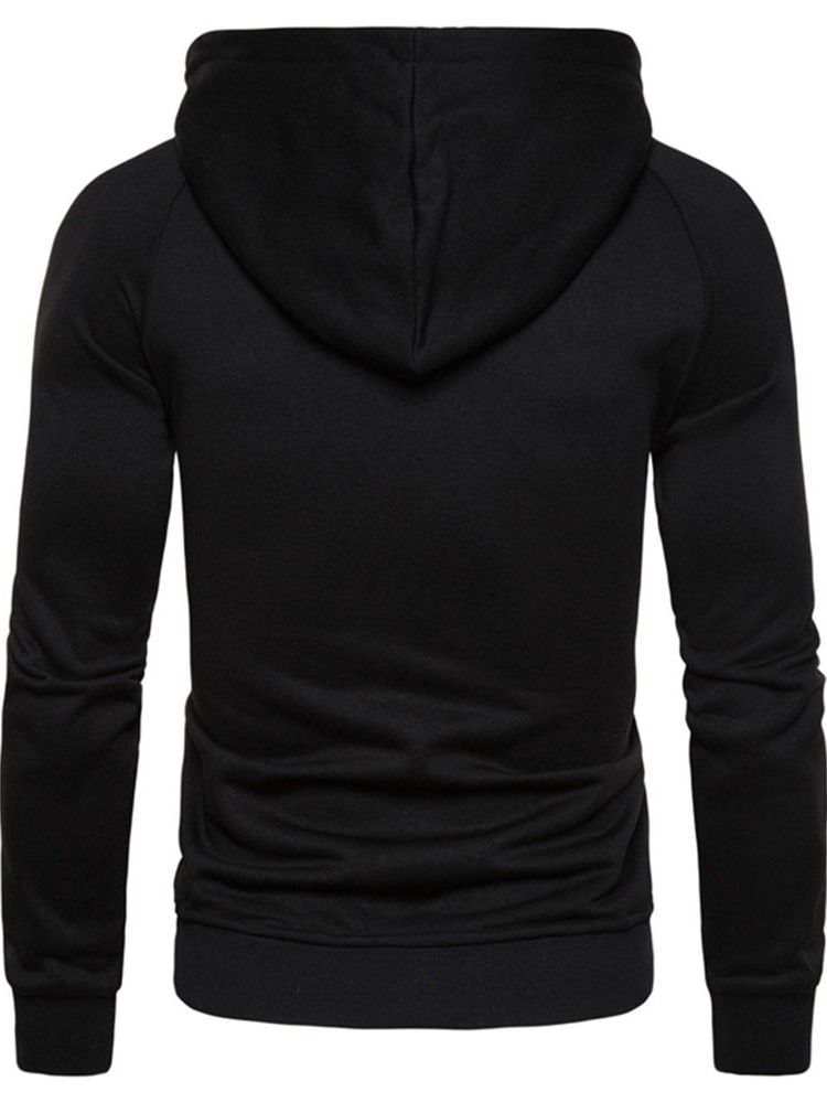 Zip Plain Cardigan Slim Hoodies För Män