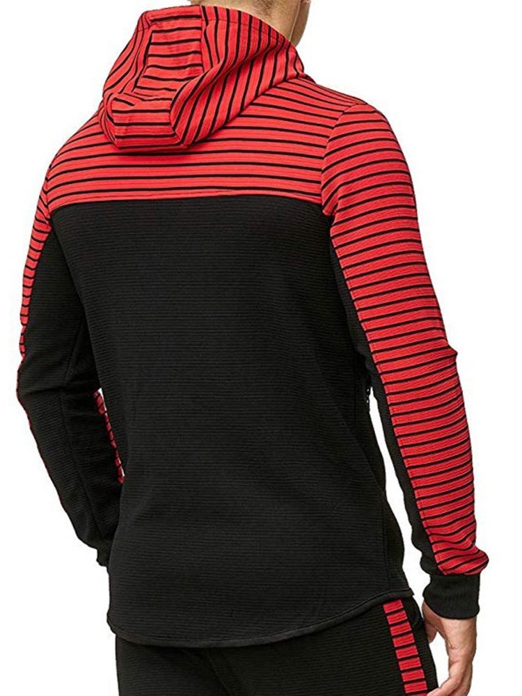 Zip Stripe Cardigan Casual Herrtröjor