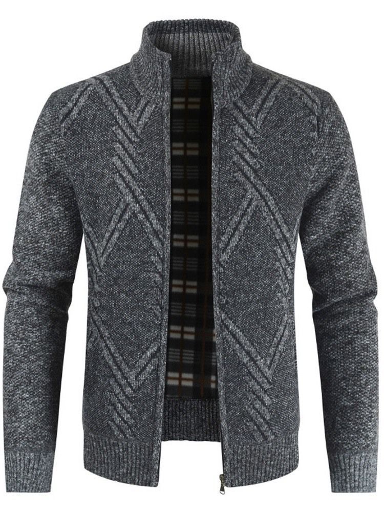 Herrrockställ Krage Patchwork Standard Slim Casual Tröja