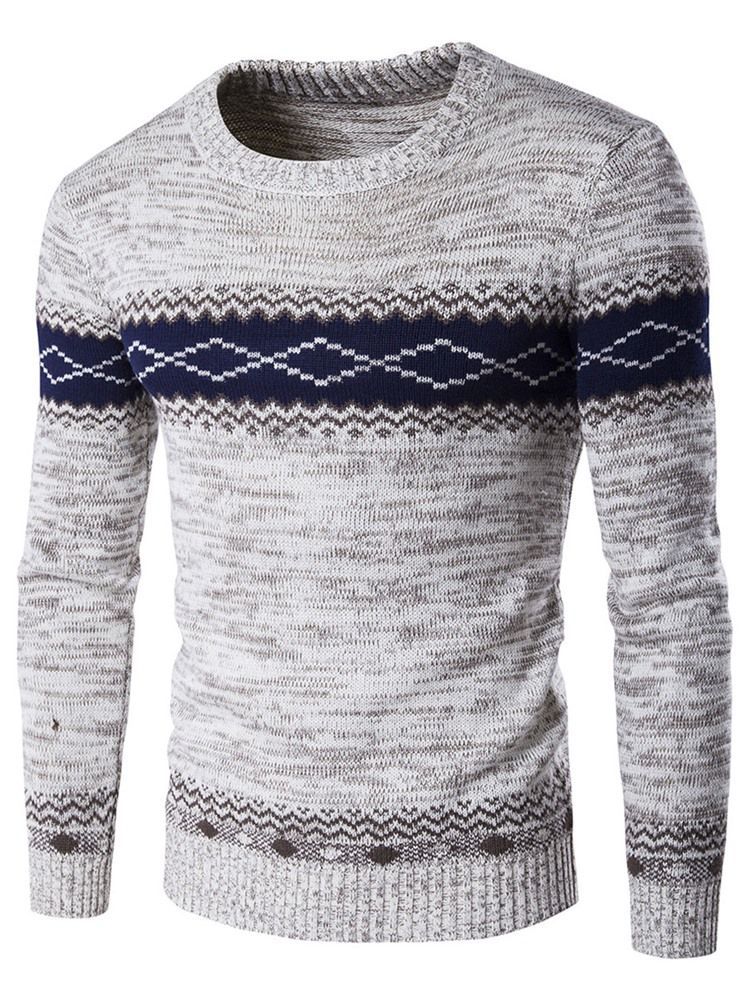 Jacquard Vogue Pullover Herrtröja