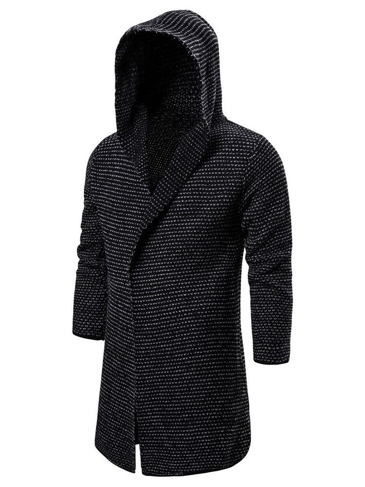 Plain Hooded Mid-length Herrtröja