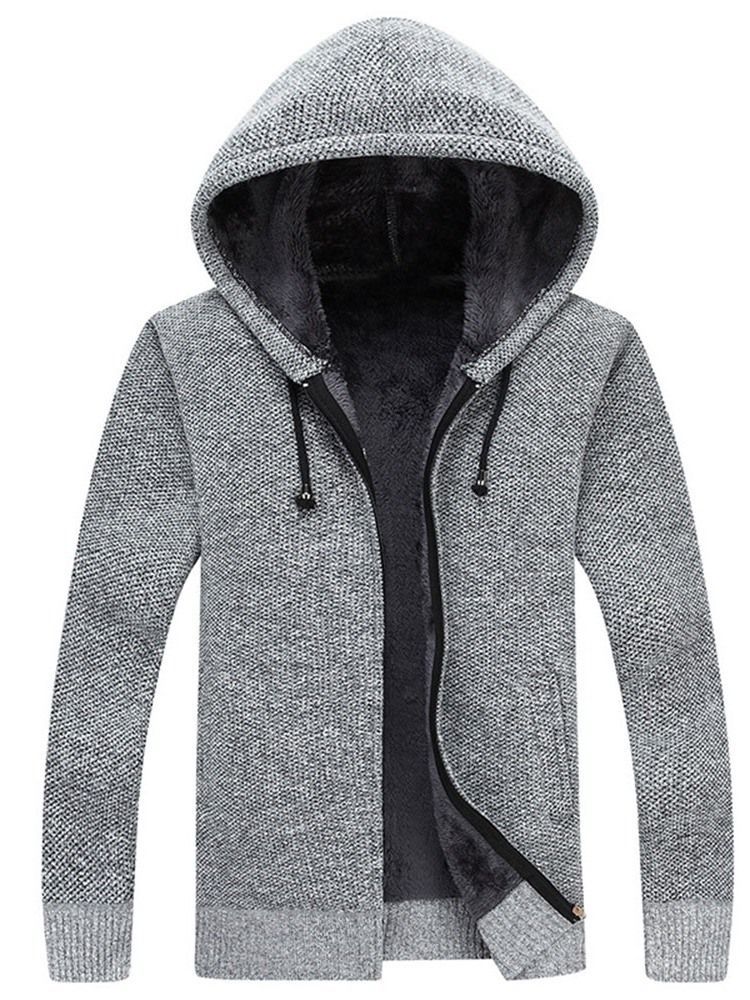 Plain Hooded Standard Straight Herrtröja