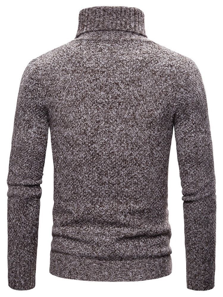 Plain Turtleneck Standard Casual Herrtröja