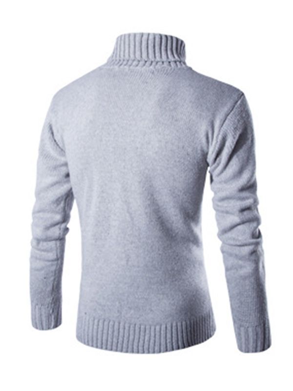 Plain Turtleneck Warm Herrtröja