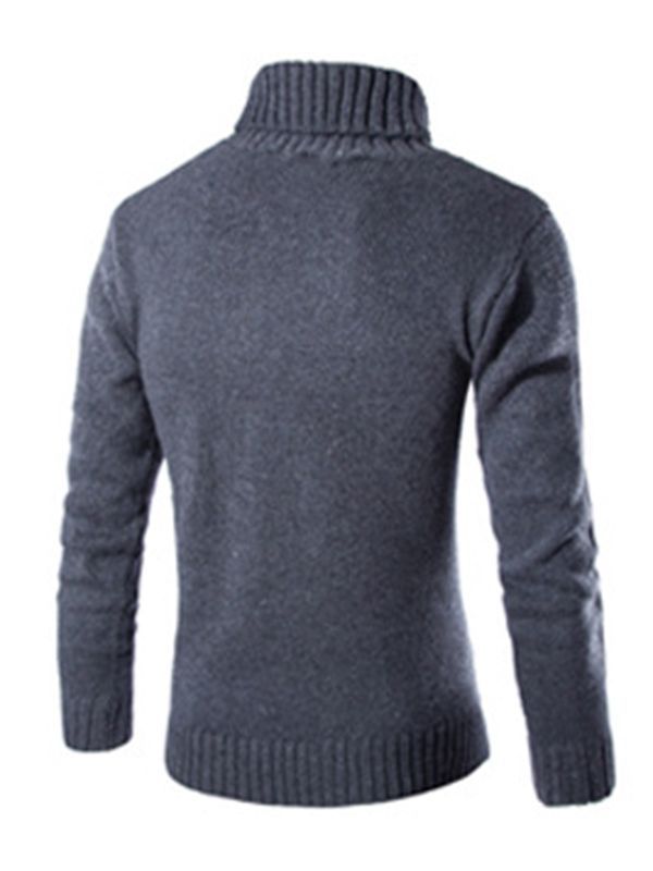 Plain Turtleneck Warm Herrtröja