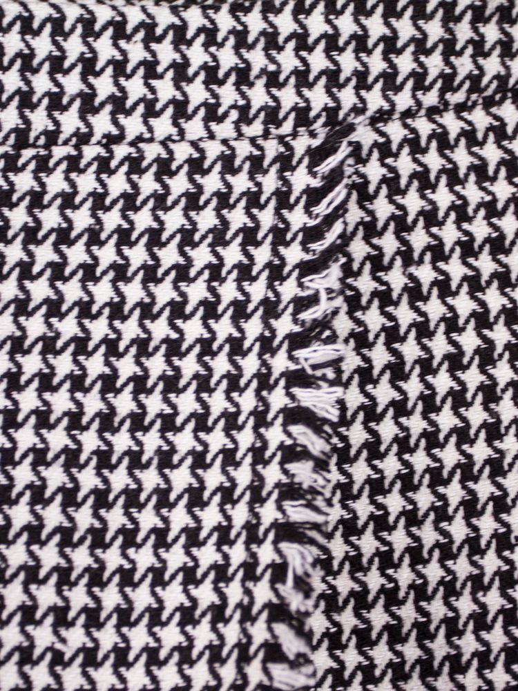 Knee-längd Houndstooth Tofs Patchwork Dam Kjol