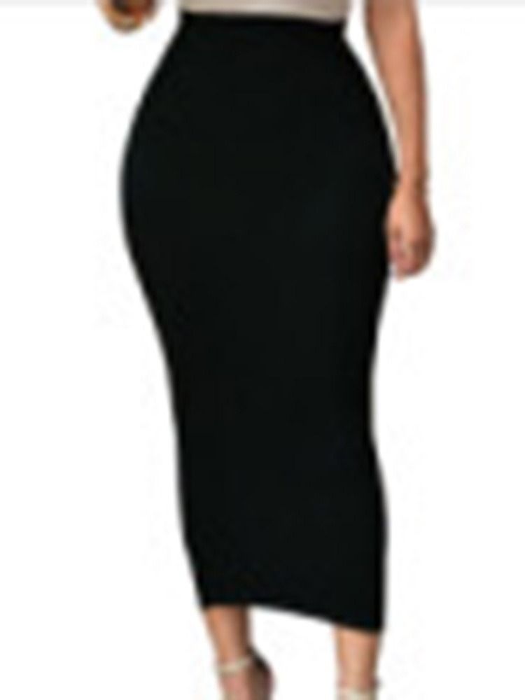 Mid-calf Bodycon Plain Sexig Kjol För Kvinnor