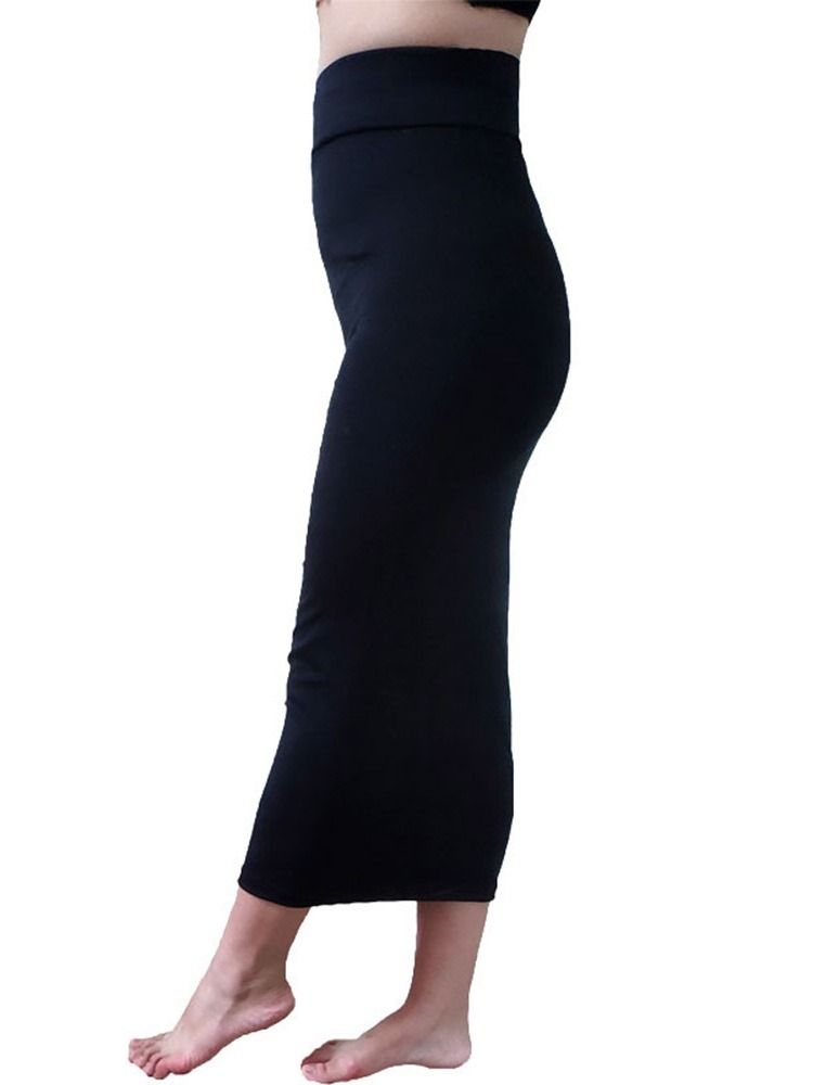 Mid-calf Bodycon Plain Sexig Kjol För Kvinnor