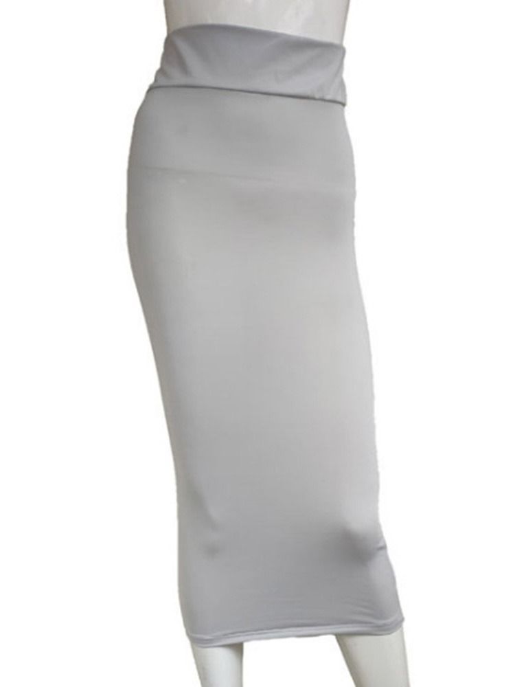 Mid-calf Bodycon Plain Sexig Kjol För Kvinnor