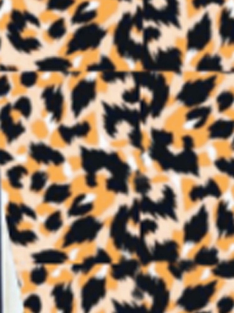 Pencil Kjol Mid-calf Leopard Dam Kjol