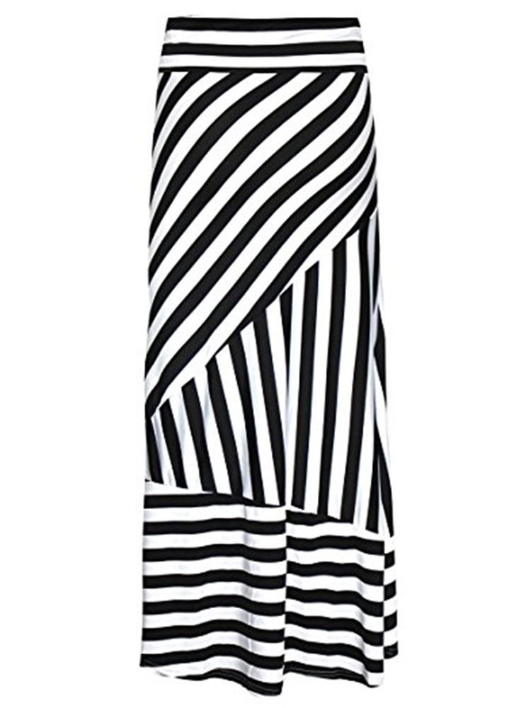 Stripe Bodycon Kjol För Kvinnor