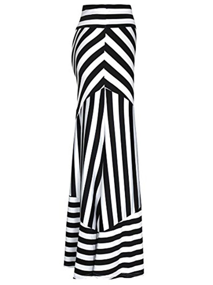 Stripe Bodycon Kjol För Kvinnor