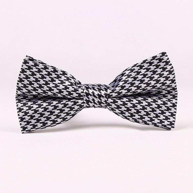 Retro Houndstooth Bowtie För Män