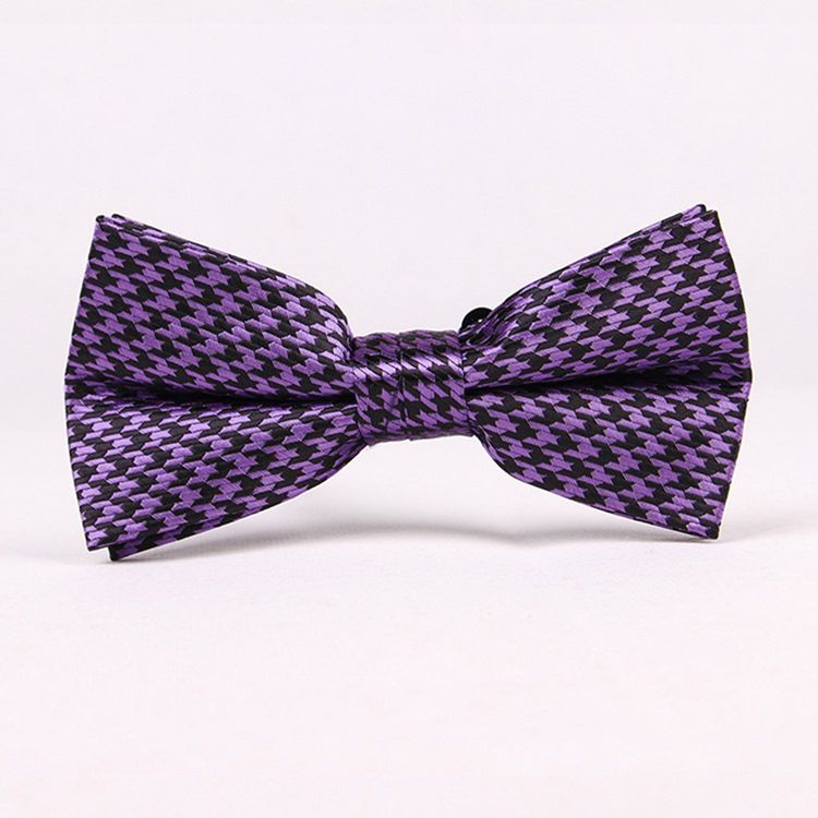 Retro Houndstooth Bowtie För Män