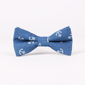 Retro Style Denim Bowtie För Män