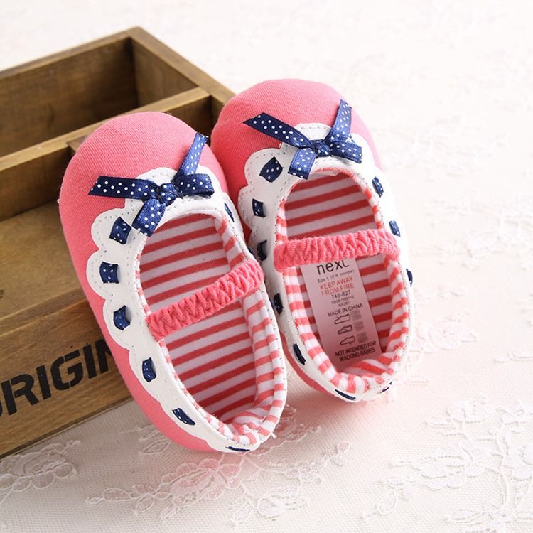 Bowknot Color Block Toddler Shoes