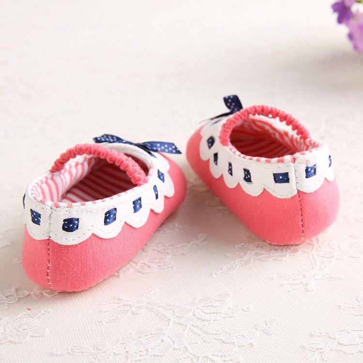 Bowknot Color Block Toddler Shoes