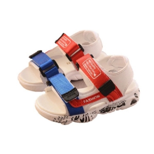 Color Block Open Toe Baby Shoes