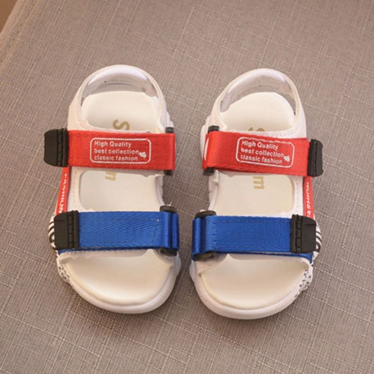 Color Block Open Toe Baby Shoes