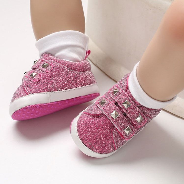 Plain Rivet Velcro Toddler Shoes