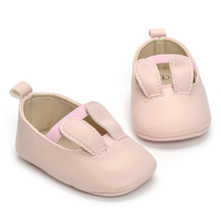 Pu Plain Elastic Band Baby Toddler Shoes