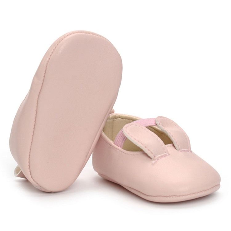 Pu Plain Elastic Band Baby Toddler Shoes