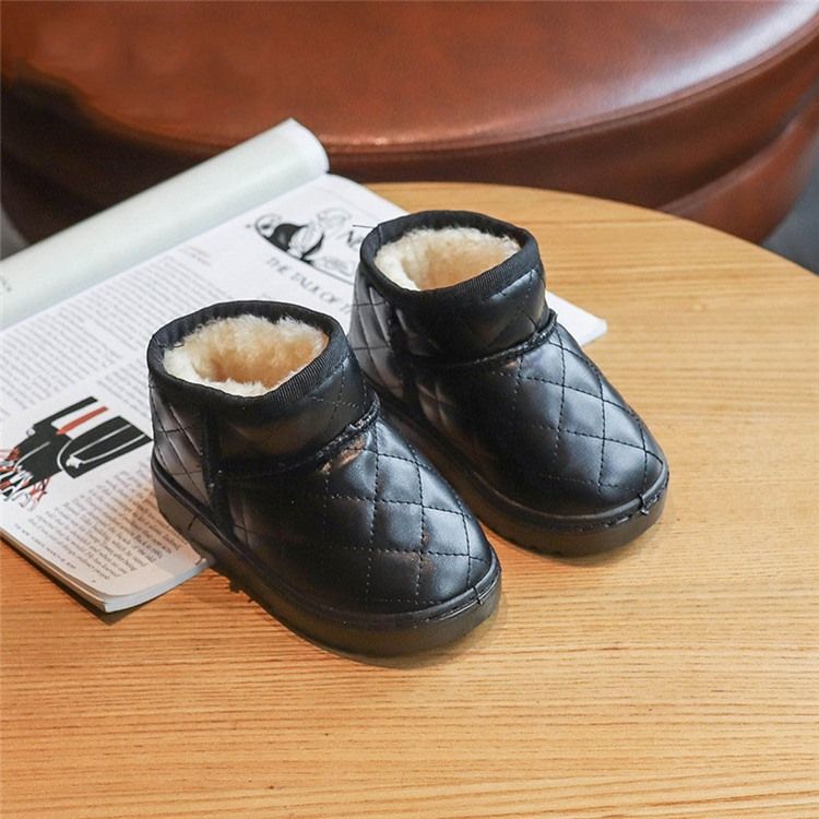 Pu Slip-on Baby Winter Boots