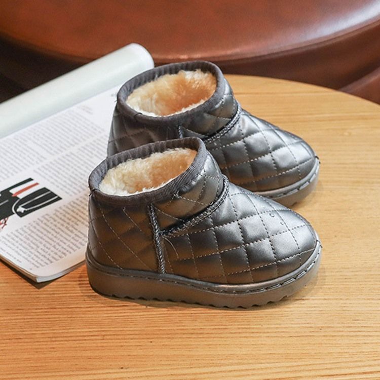 Pu Slip-on Baby Winter Boots