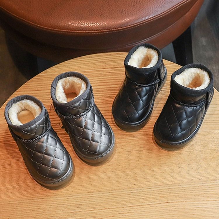 Pu Slip-on Baby Winter Boots