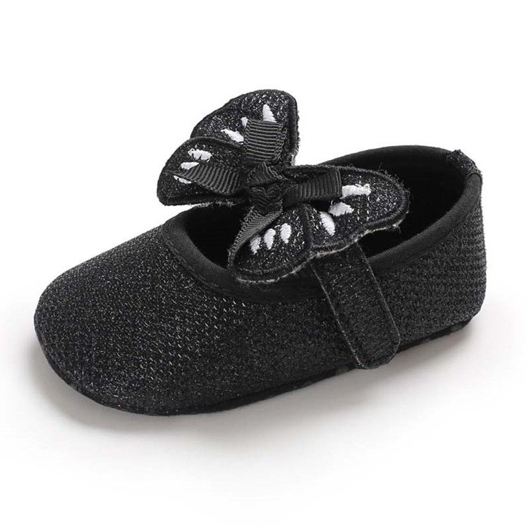 Sequin Bowknot Velcro Toddler Shoes