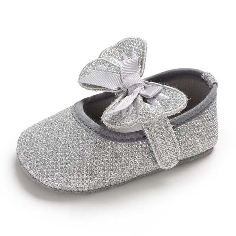 Sequin Bowknot Velcro Toddler Shoes