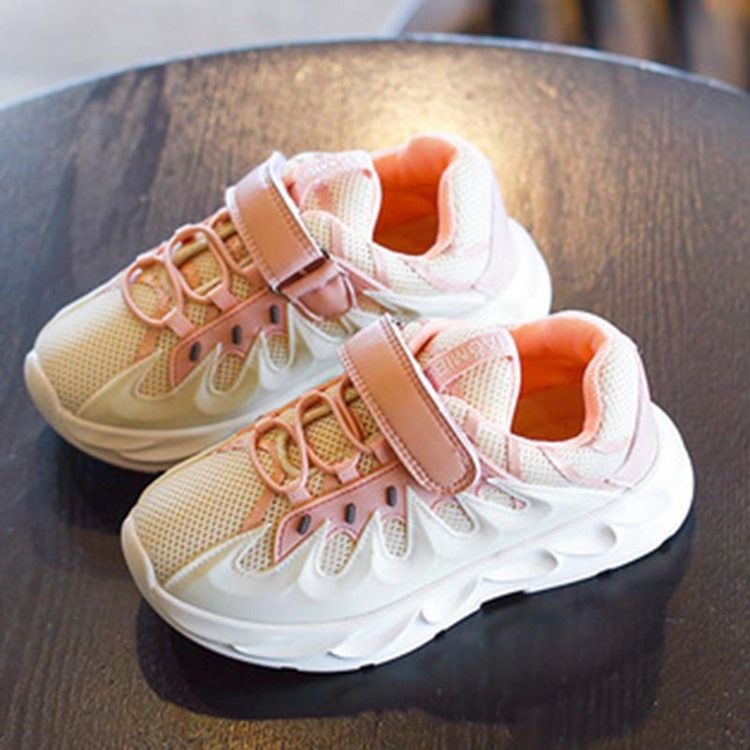 Sweet Patchwork Round Toe Baby Sneakers