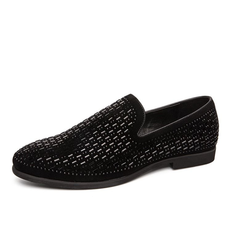 Low-cut Upper Slip-on Round Toe Oxfords För Män