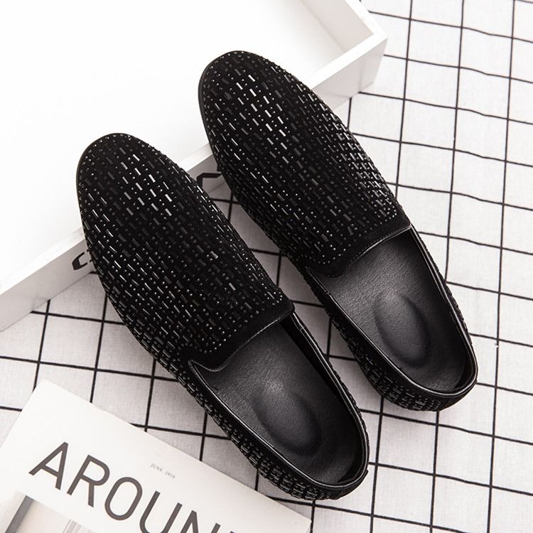 Low-cut Upper Slip-on Round Toe Oxfords För Män